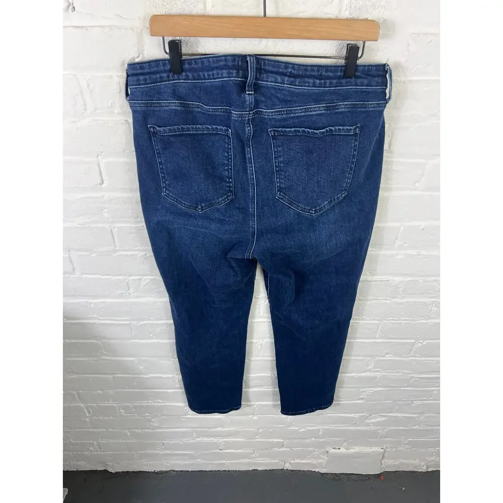NYDJ Women's Mid Rise Sheri Slim Fit Skinny Jeans Dark Wash Blue Size 14W - Picture 9 of 12